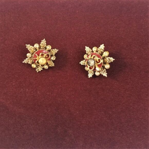 2 Vintage Star Pins 1950s Jewelry Mid Century Pins - Picture 1 of 6